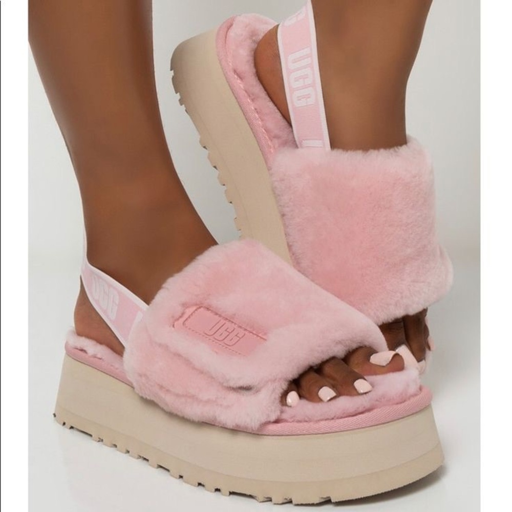 UGG Disco Slide Pink Platform in Pink